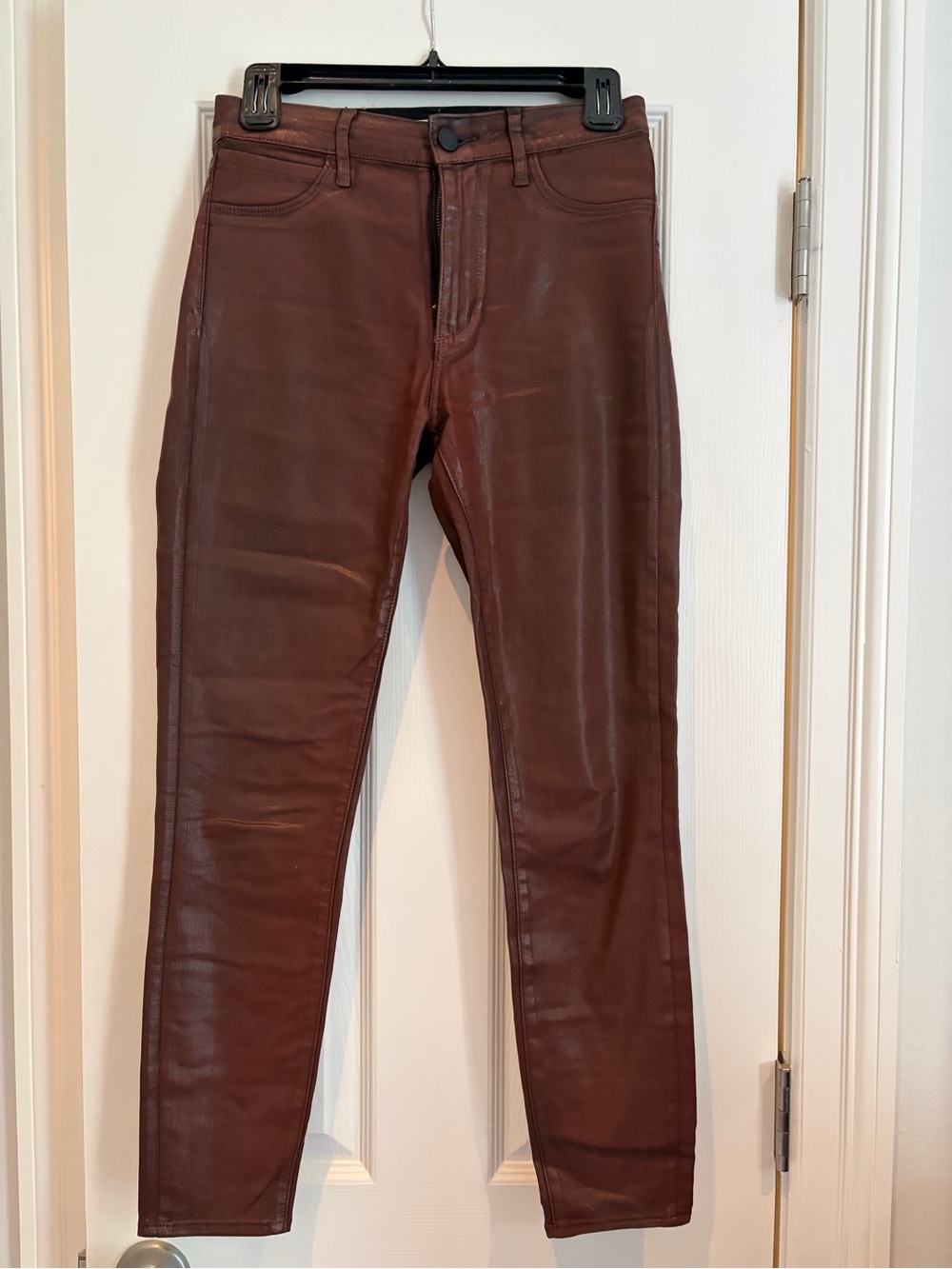 Articles Of Society Brown Coated Skinny Jeans